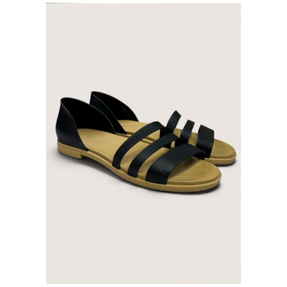 Crocs Women’s Tulum Open Toe Strappy Slip On Flat Sandals Size 10